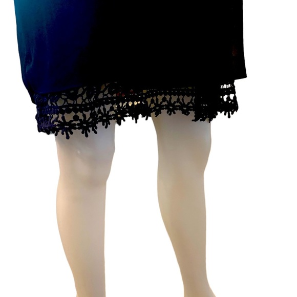 I.N. San Francisco Navy Sleeveless Chiffon Shift Dress - Picture 7 of 9